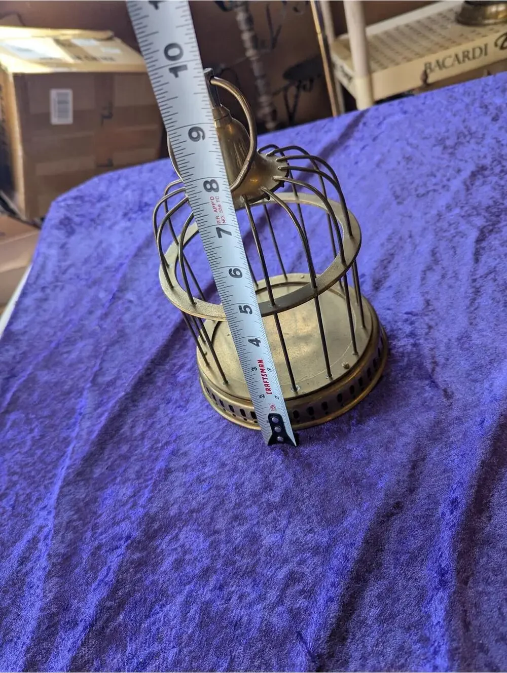 Vintage Brass Decorative Bird Cage